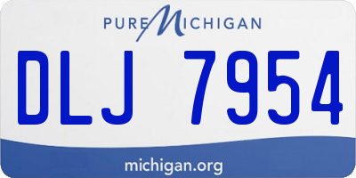 MI license plate DLJ7954
