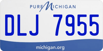 MI license plate DLJ7955