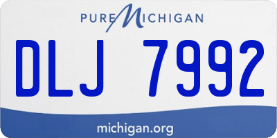 MI license plate DLJ7992