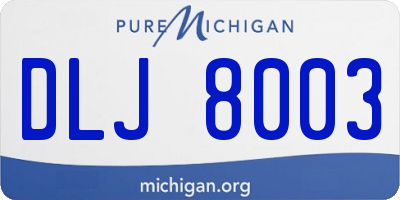 MI license plate DLJ8003