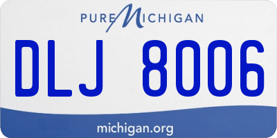 MI license plate DLJ8006
