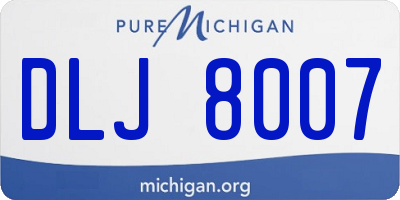 MI license plate DLJ8007