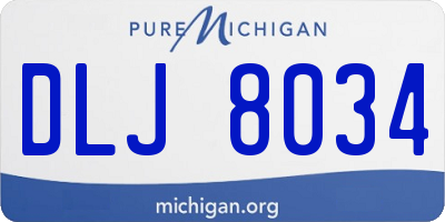 MI license plate DLJ8034