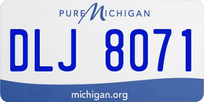 MI license plate DLJ8071