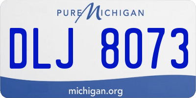 MI license plate DLJ8073