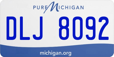 MI license plate DLJ8092