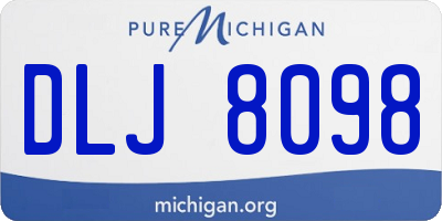 MI license plate DLJ8098