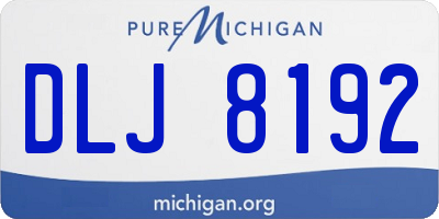 MI license plate DLJ8192