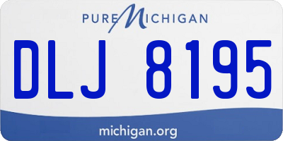 MI license plate DLJ8195