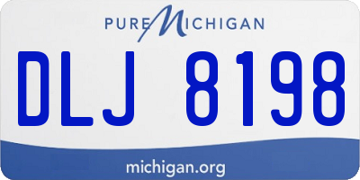 MI license plate DLJ8198