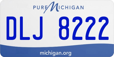 MI license plate DLJ8222