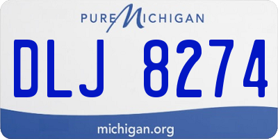 MI license plate DLJ8274