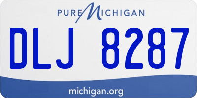 MI license plate DLJ8287
