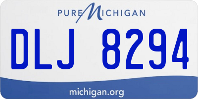 MI license plate DLJ8294