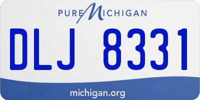 MI license plate DLJ8331