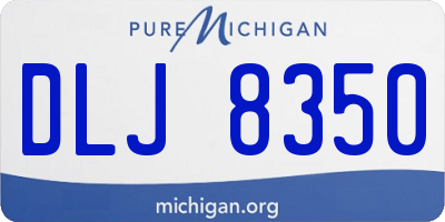MI license plate DLJ8350