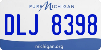 MI license plate DLJ8398