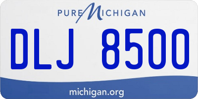 MI license plate DLJ8500