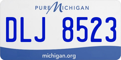 MI license plate DLJ8523