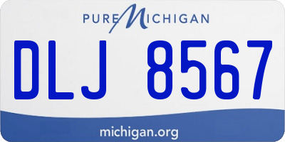MI license plate DLJ8567