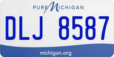 MI license plate DLJ8587