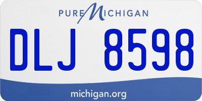 MI license plate DLJ8598