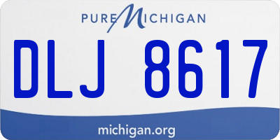 MI license plate DLJ8617