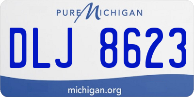 MI license plate DLJ8623