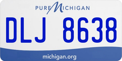 MI license plate DLJ8638