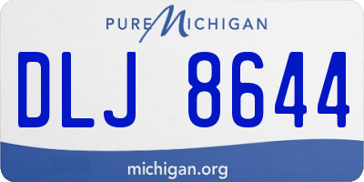 MI license plate DLJ8644