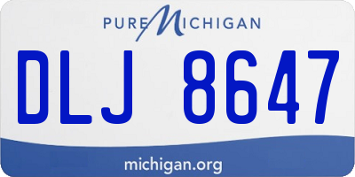 MI license plate DLJ8647