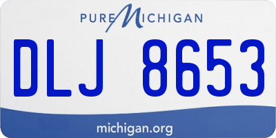 MI license plate DLJ8653