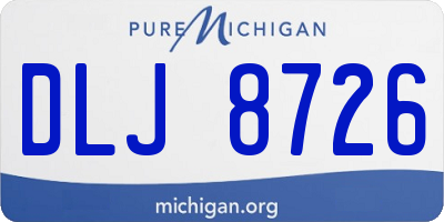 MI license plate DLJ8726