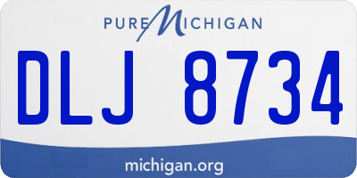 MI license plate DLJ8734