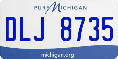 MI license plate DLJ8735