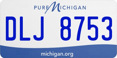 MI license plate DLJ8753