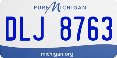MI license plate DLJ8763