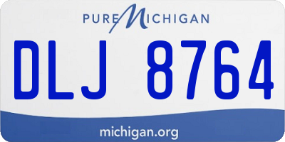 MI license plate DLJ8764