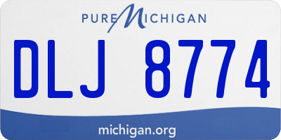 MI license plate DLJ8774