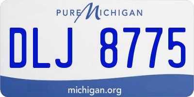 MI license plate DLJ8775