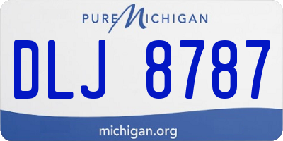 MI license plate DLJ8787