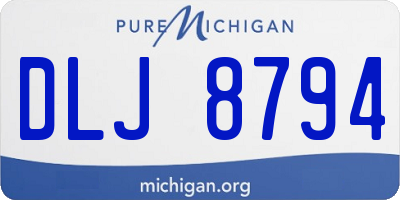 MI license plate DLJ8794