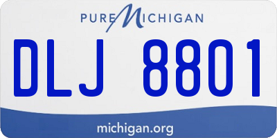 MI license plate DLJ8801