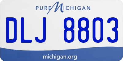 MI license plate DLJ8803