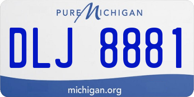 MI license plate DLJ8881