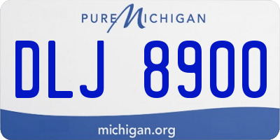 MI license plate DLJ8900