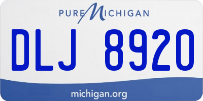 MI license plate DLJ8920