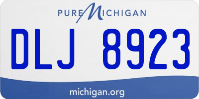 MI license plate DLJ8923