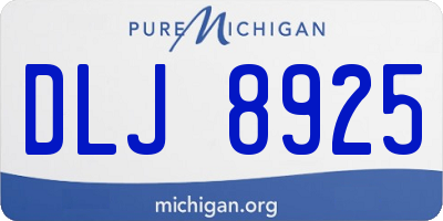 MI license plate DLJ8925