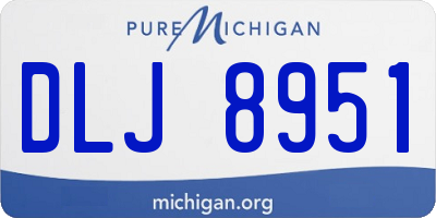 MI license plate DLJ8951